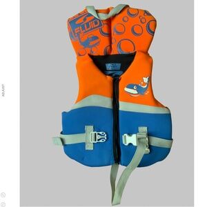 FLUID Evoprene life jacket. SIZE: Child 30-60 lb (14-27 kg)